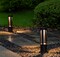 Round Black LED Garden Aluminum Light, Decorative Outdoor Bollard Light for Garden, Pathway, and Driveway
